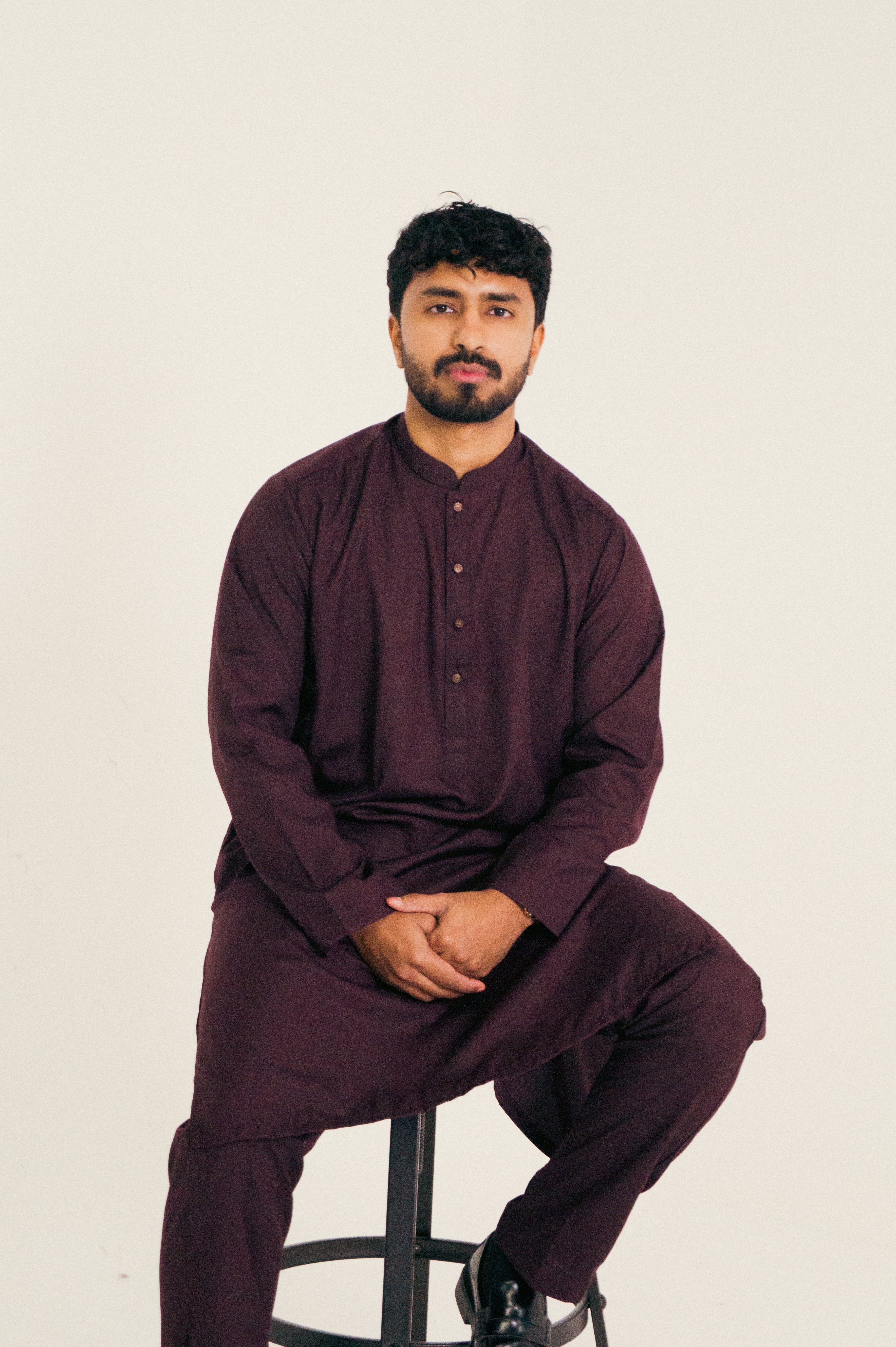 DeNative Kurta Set - Purple Reign