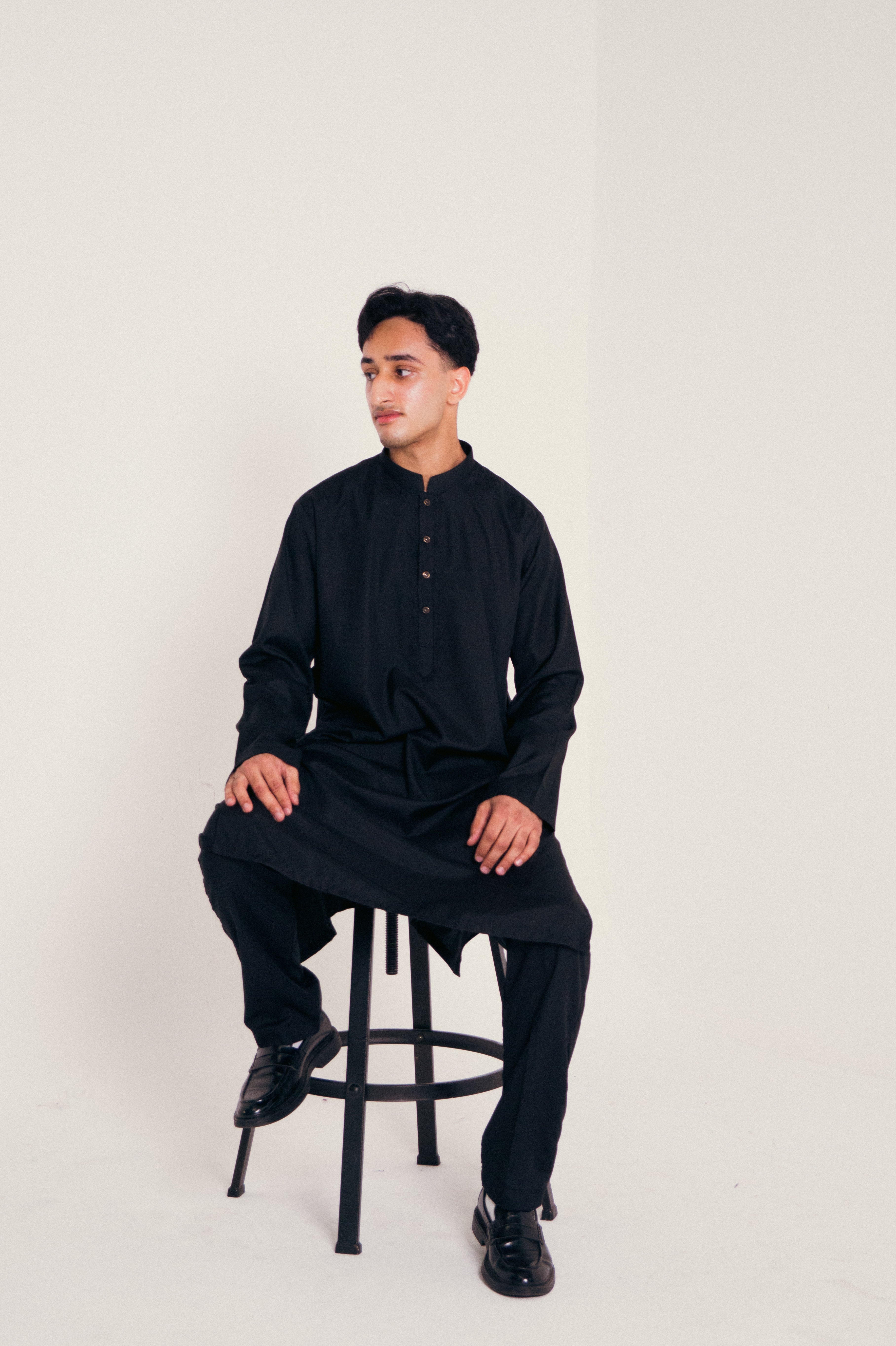 DeNative Kurta Set - Jutt Black
