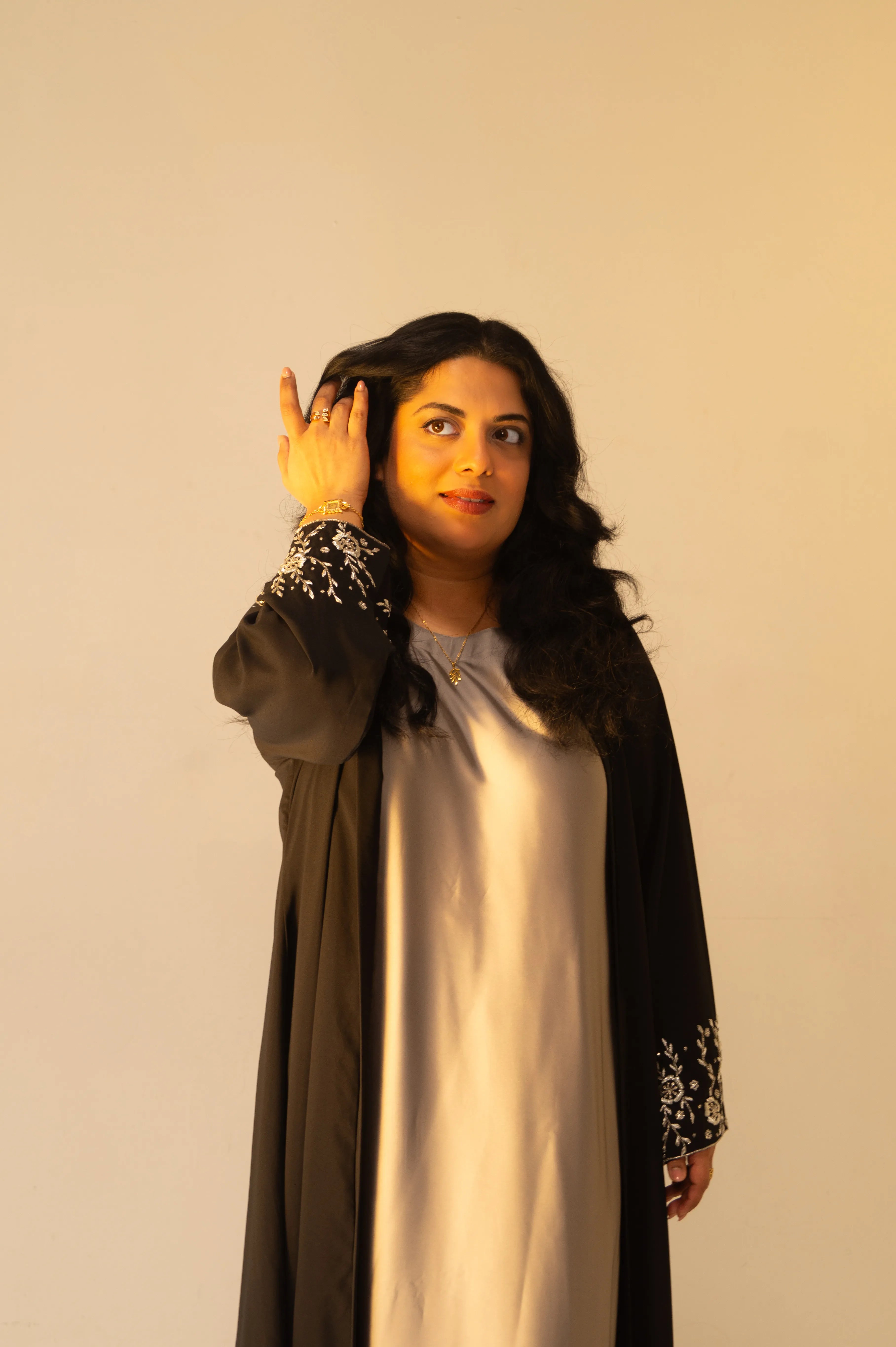 Midnight Bloom Abaya