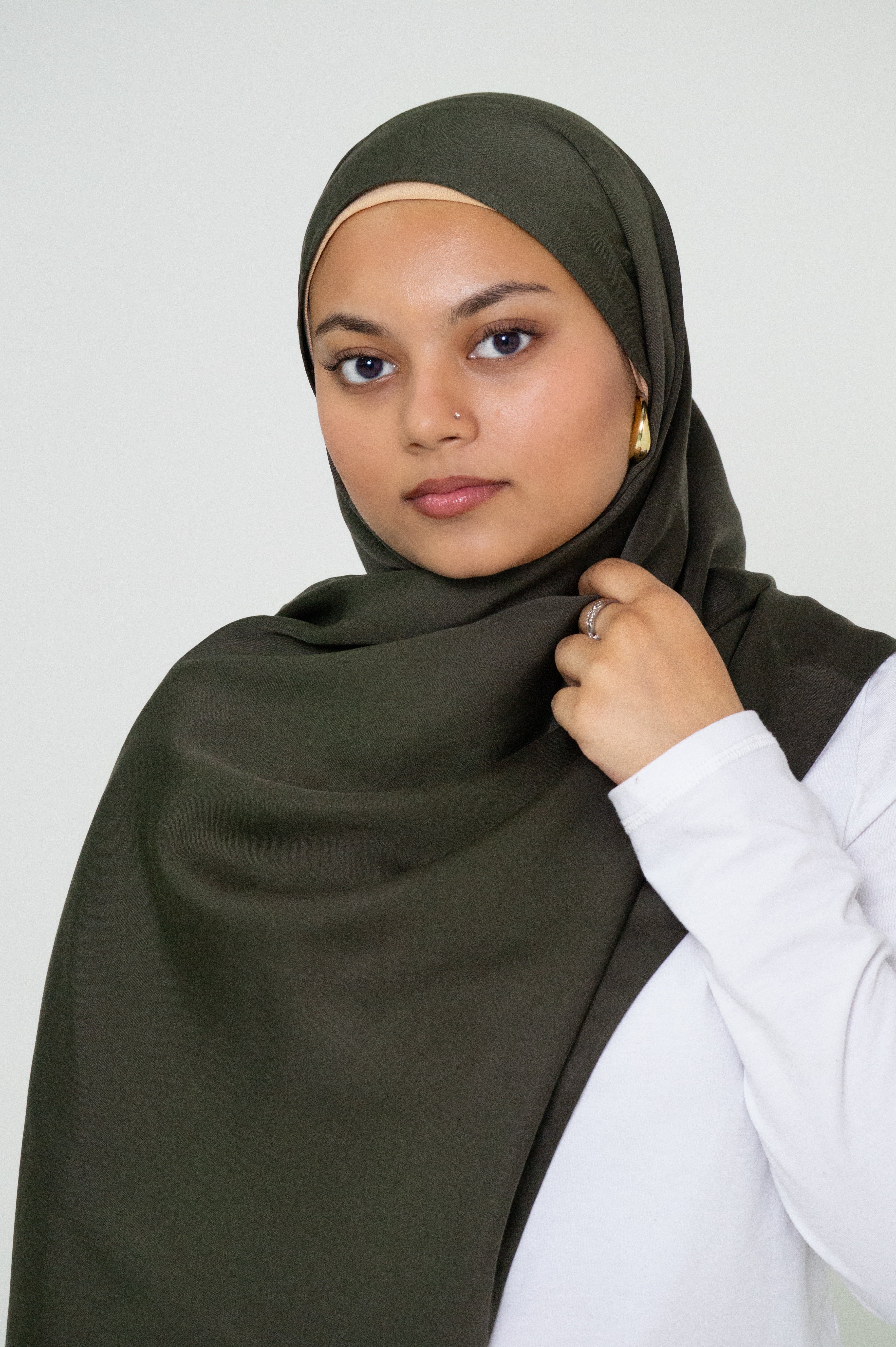 Olive Green Panda Silk