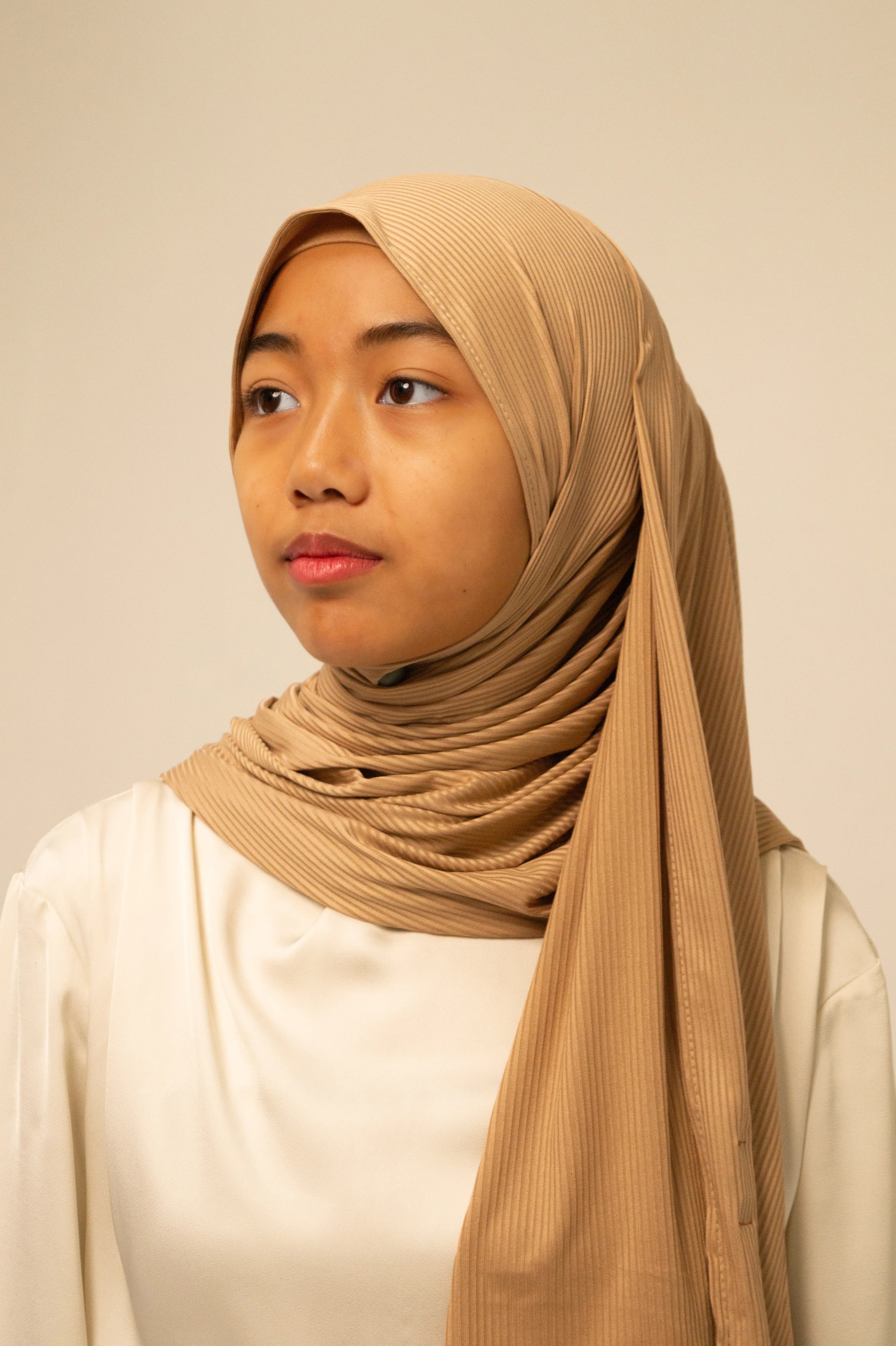 Tan Ribbed Jersey