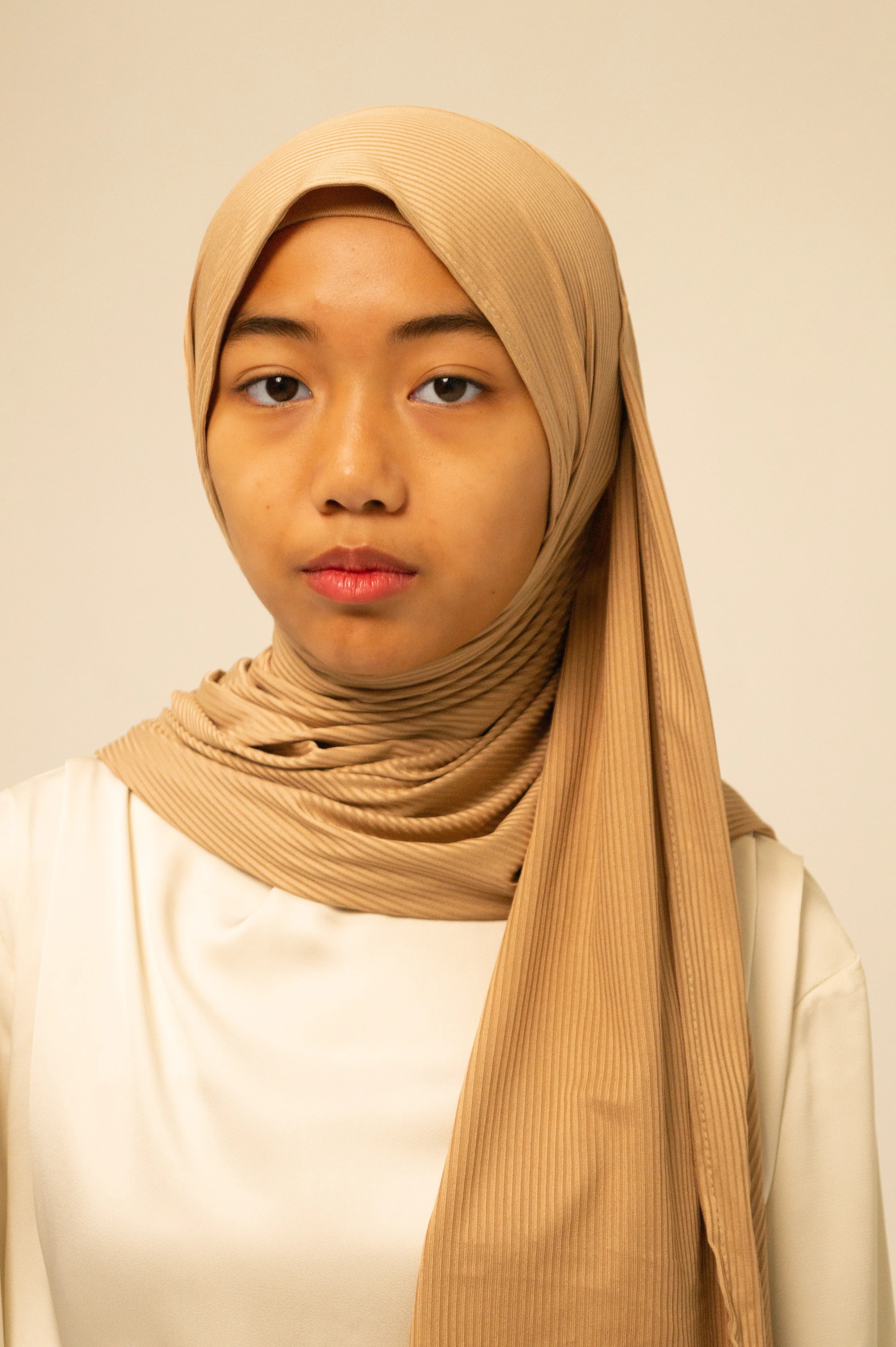 Tan Ribbed Jersey
