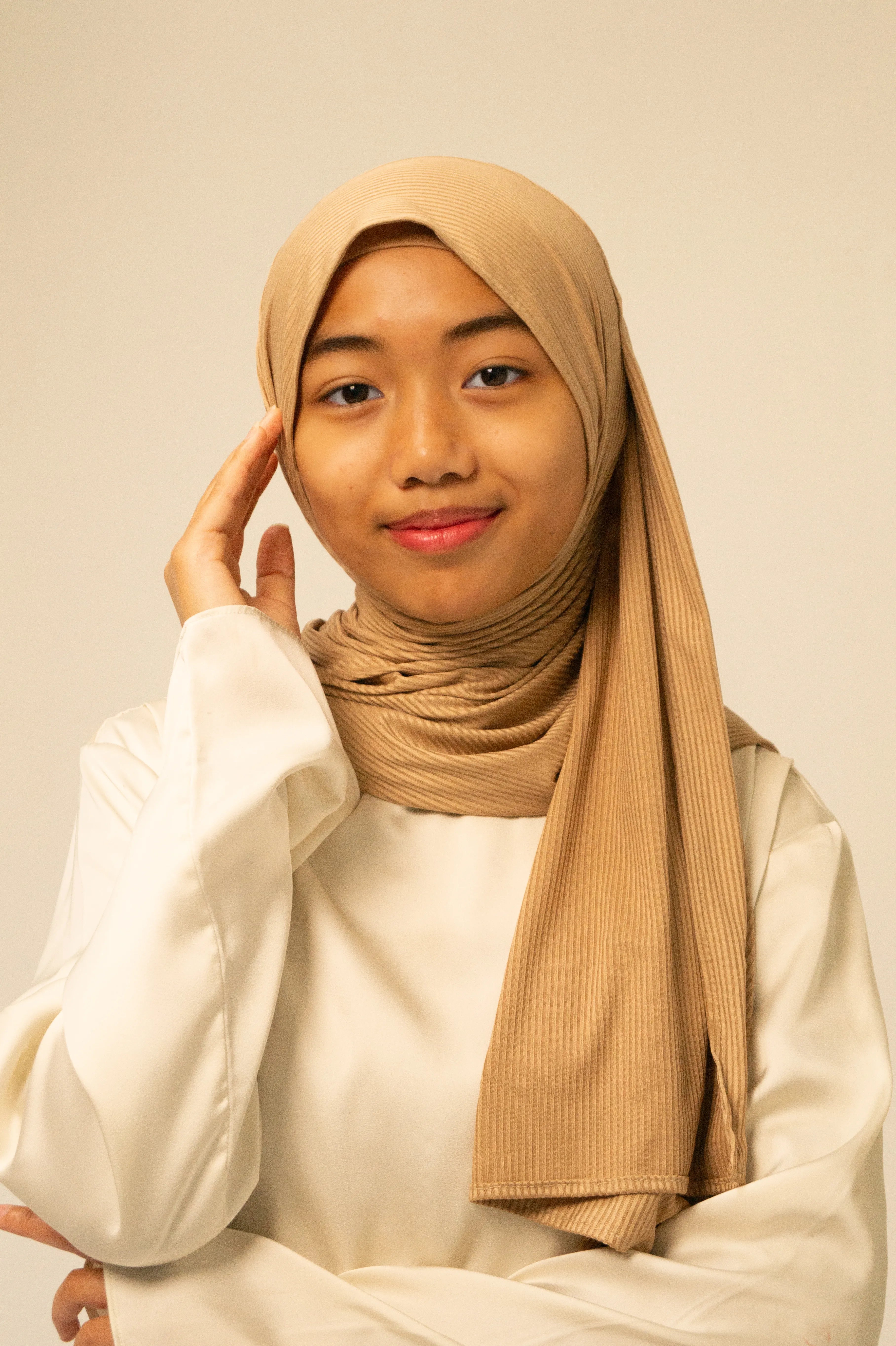 Tan Ribbed Jersey