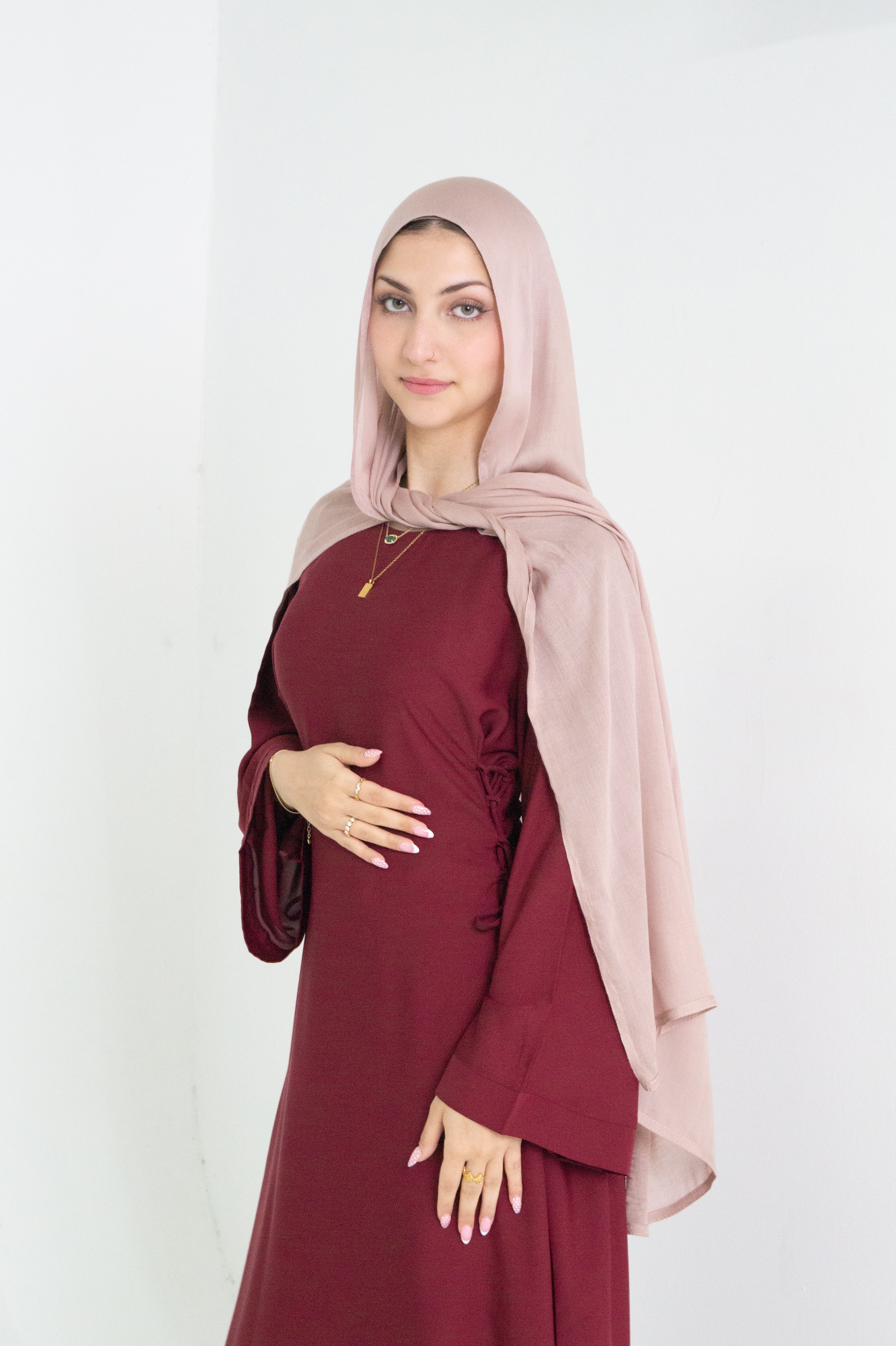 Crimson Lace Abaya