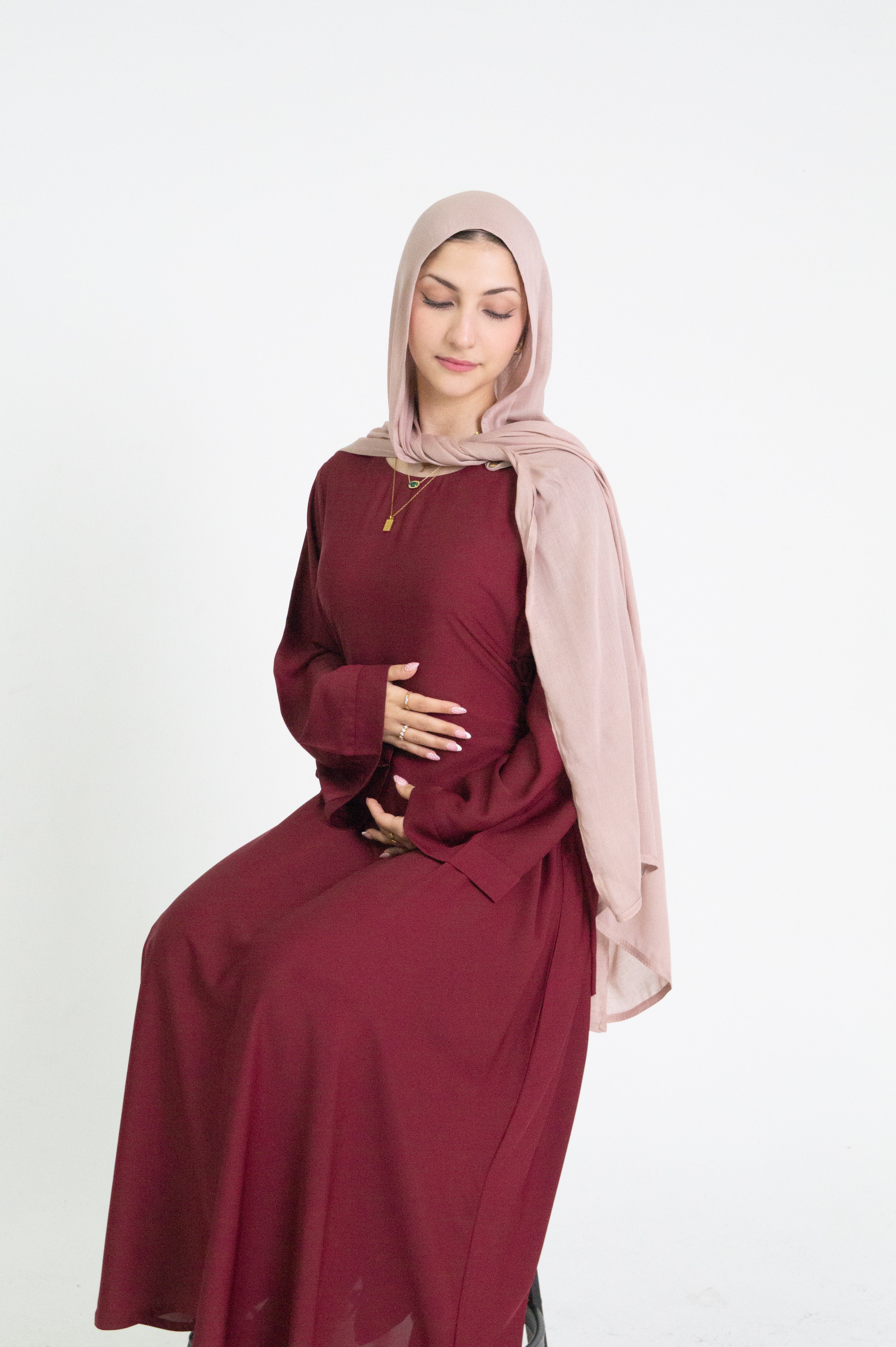 Crimson Lace Abaya