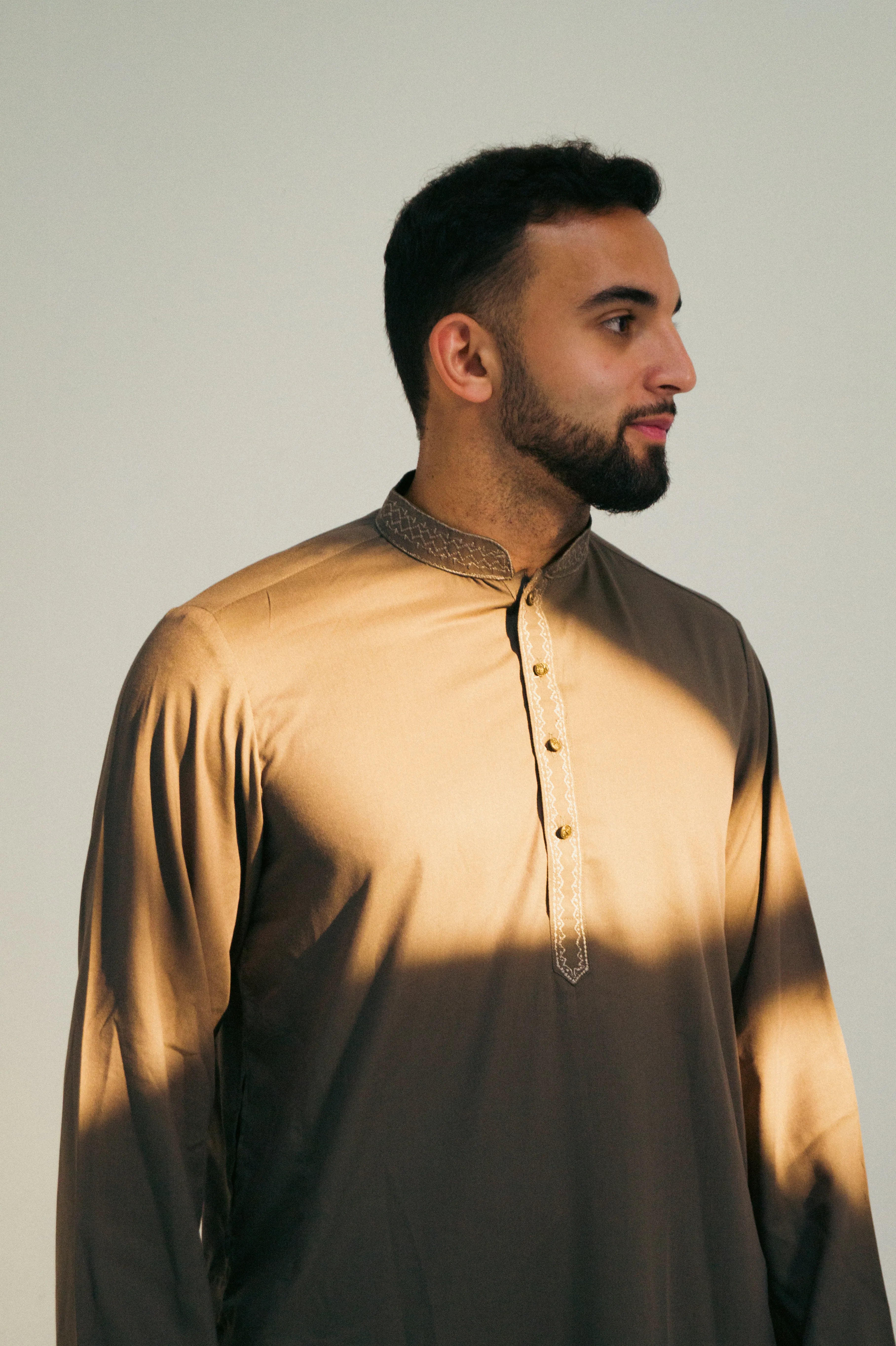 DeNative Kurta Set - Olive Grey