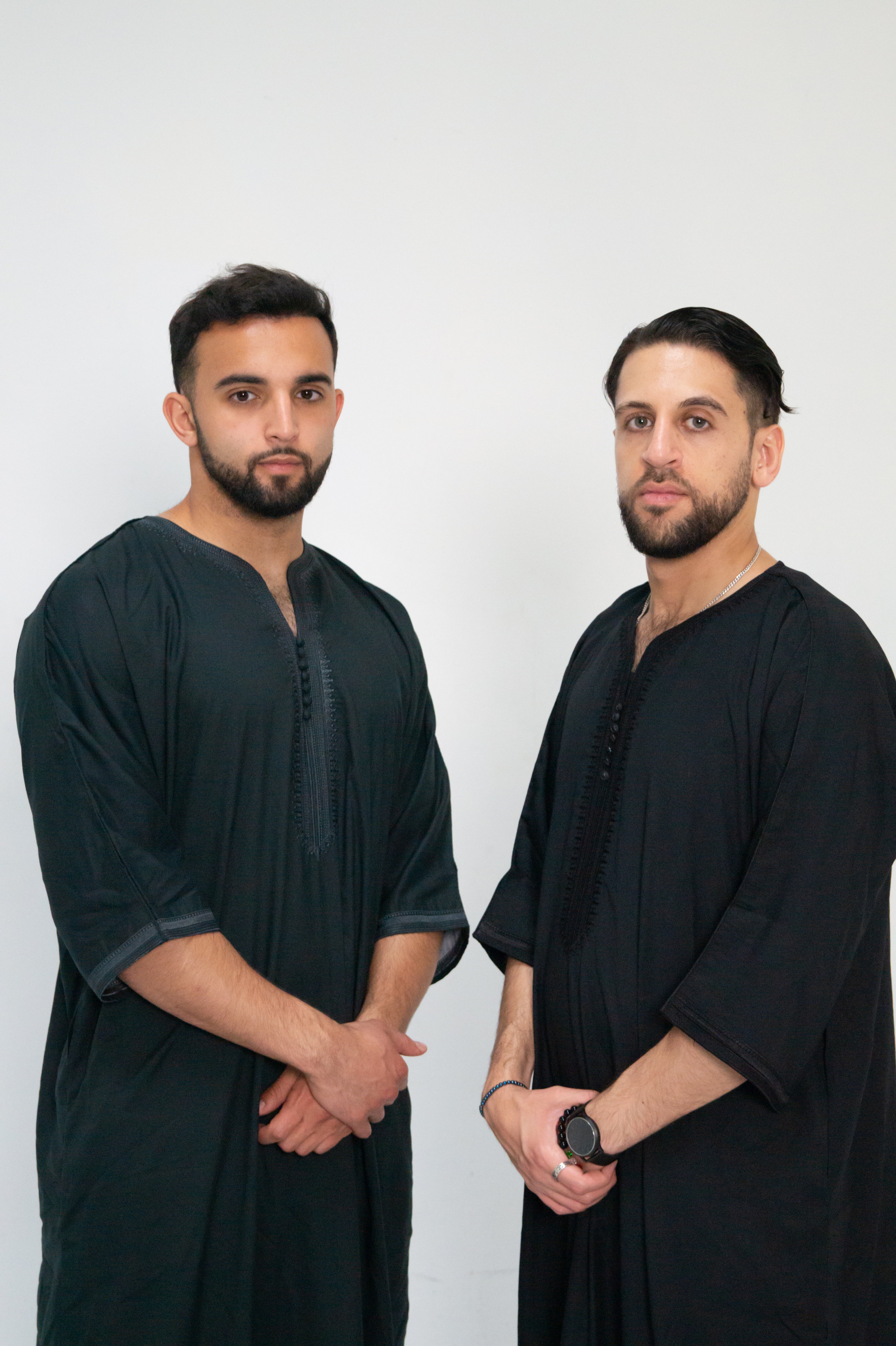 DeNative Moroccan Thobe - Black & Emerald Green