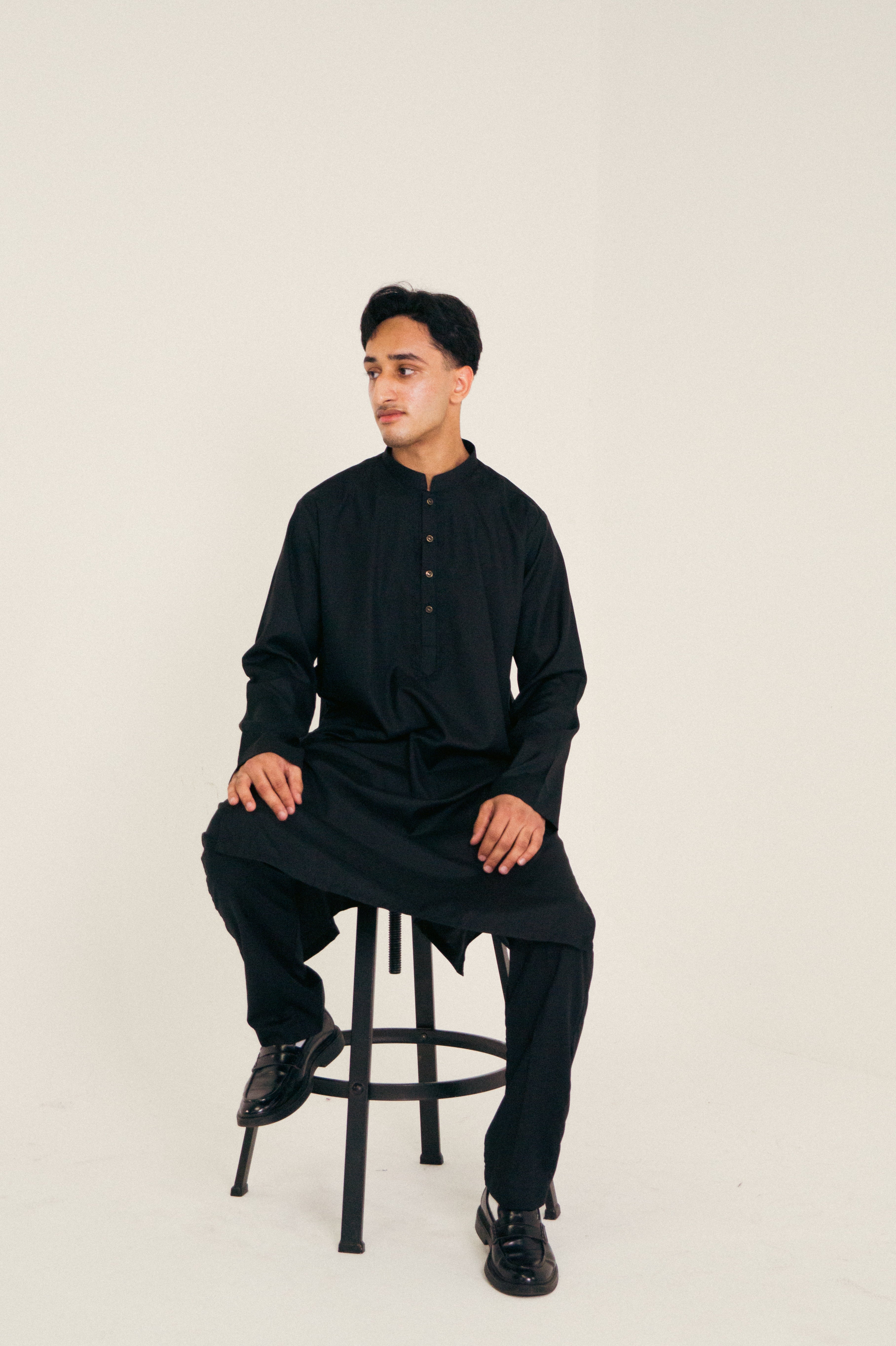 DeNative Kurta Set - Jutt Black