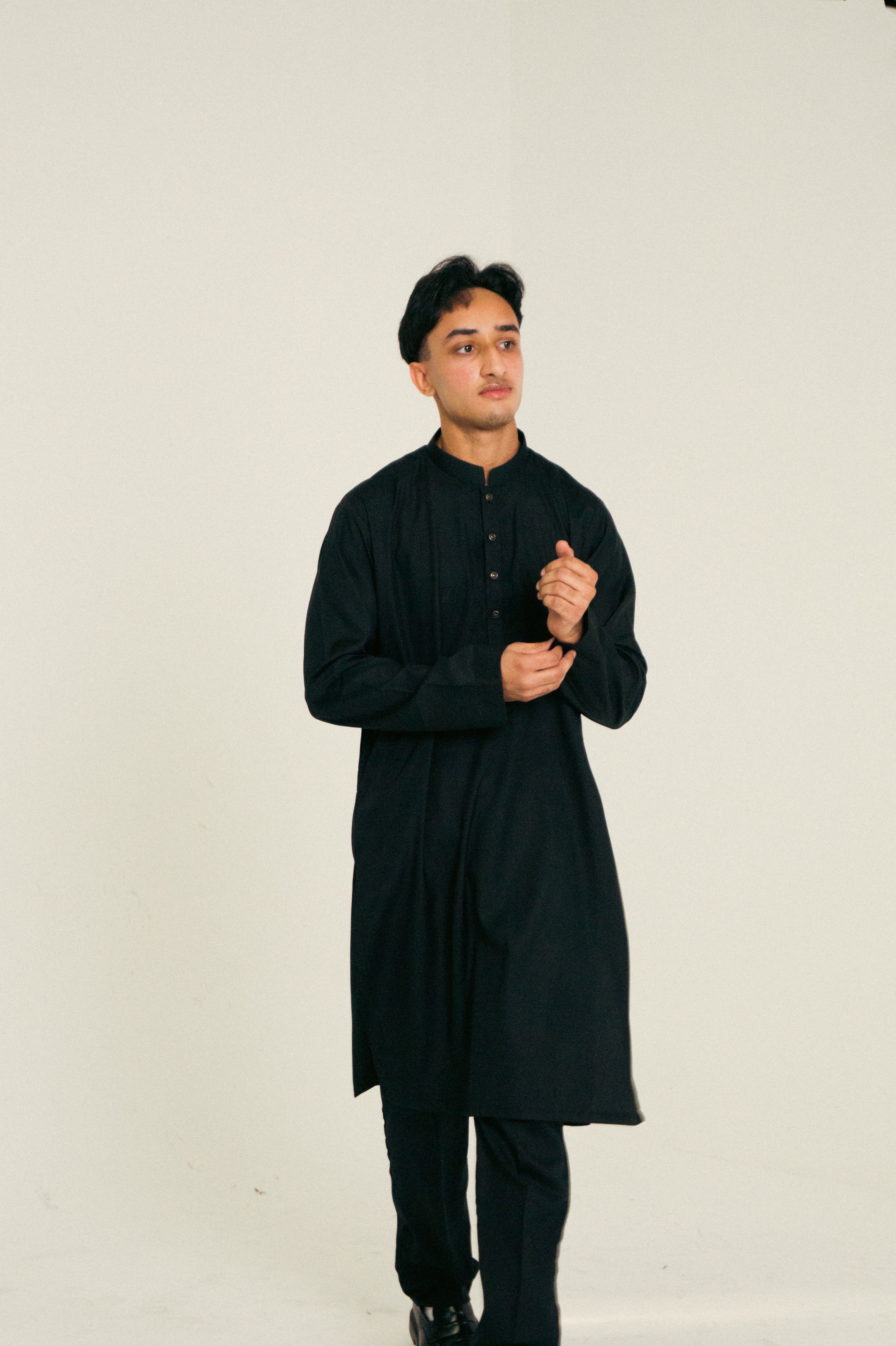 DeNative Kurta Set - Jutt Black