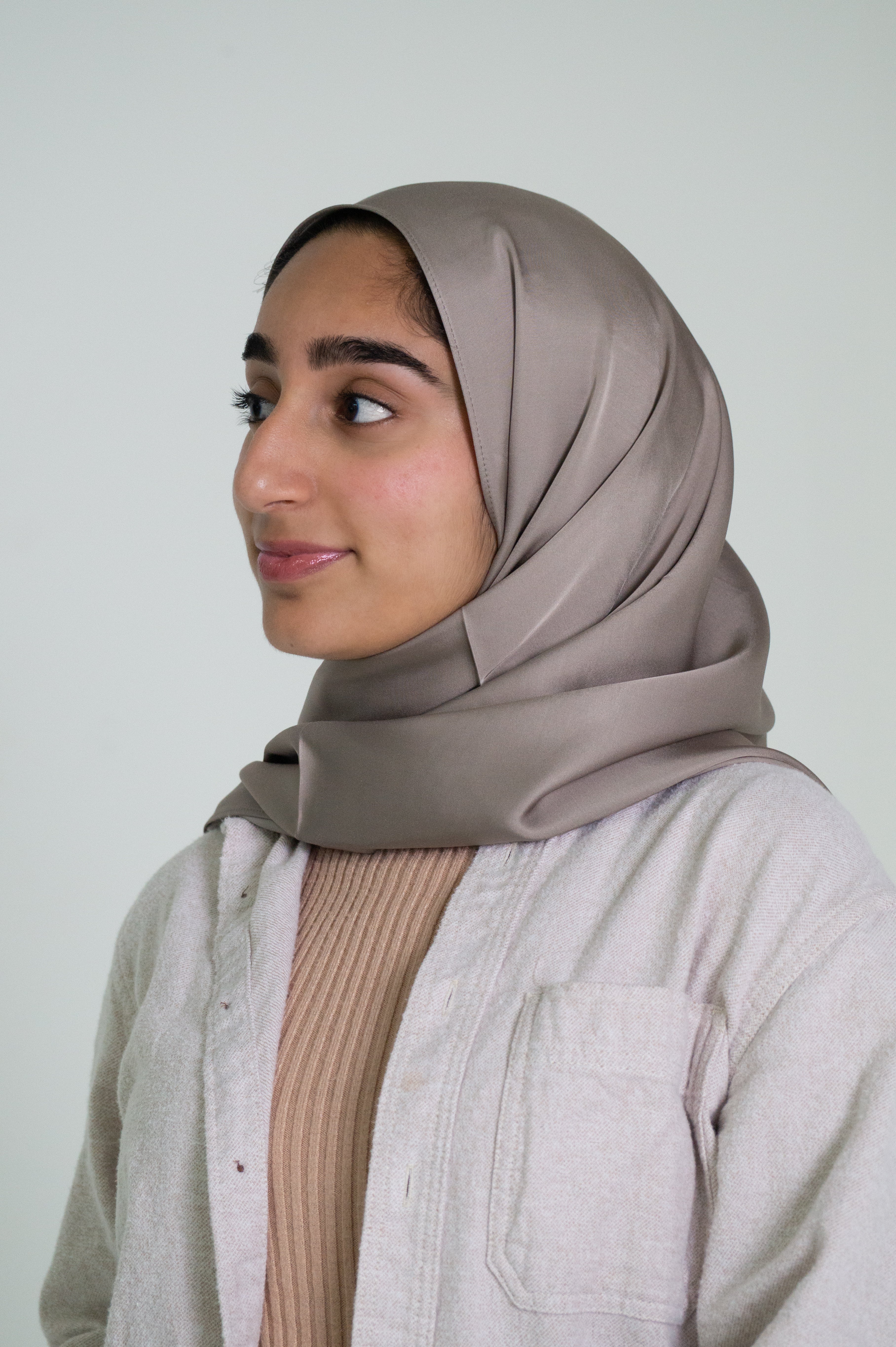 Silver Taupe Panda Silk