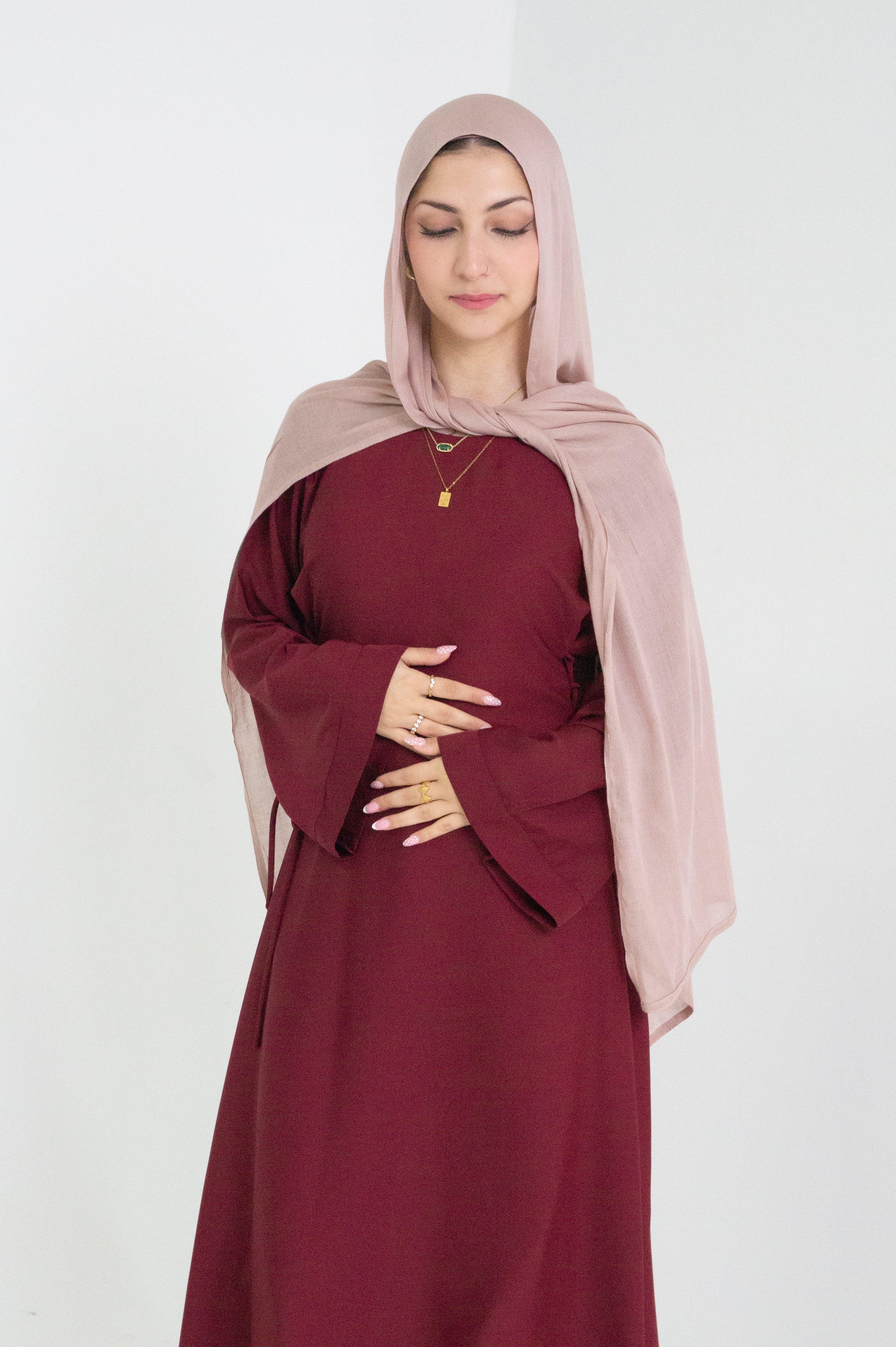 Crimson Lace Abaya