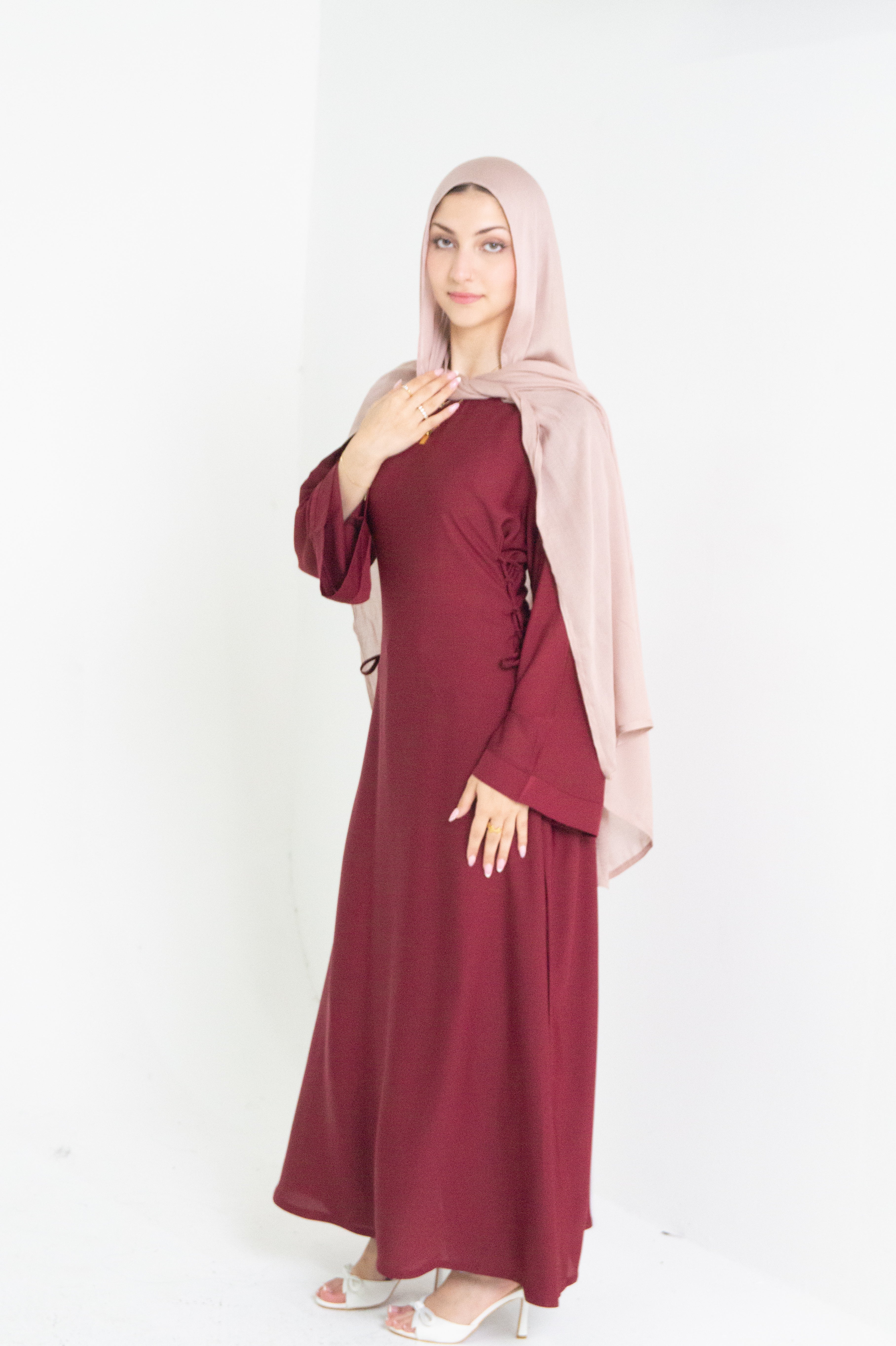 Crimson Lace Abaya