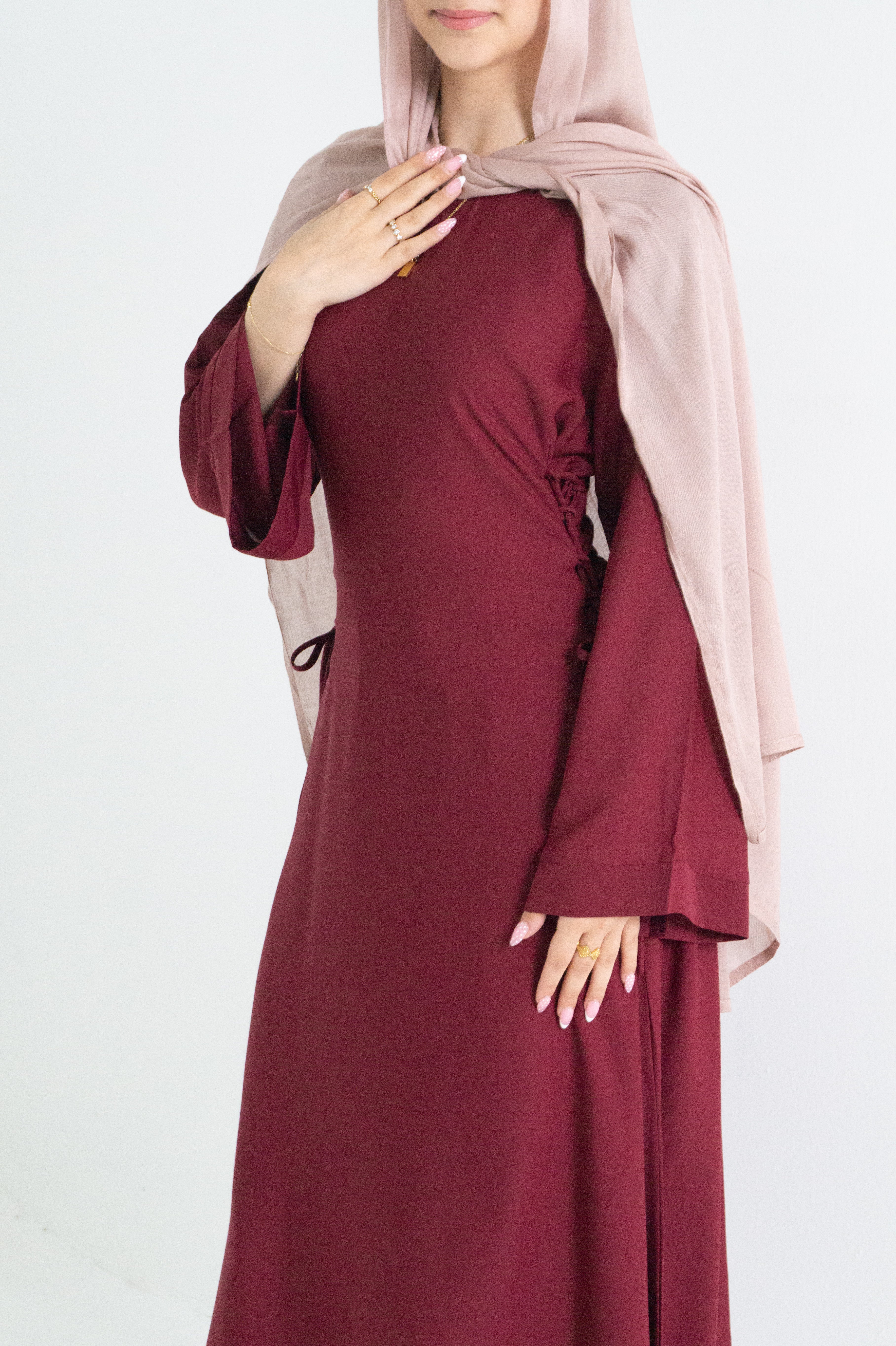 Crimson Lace Abaya