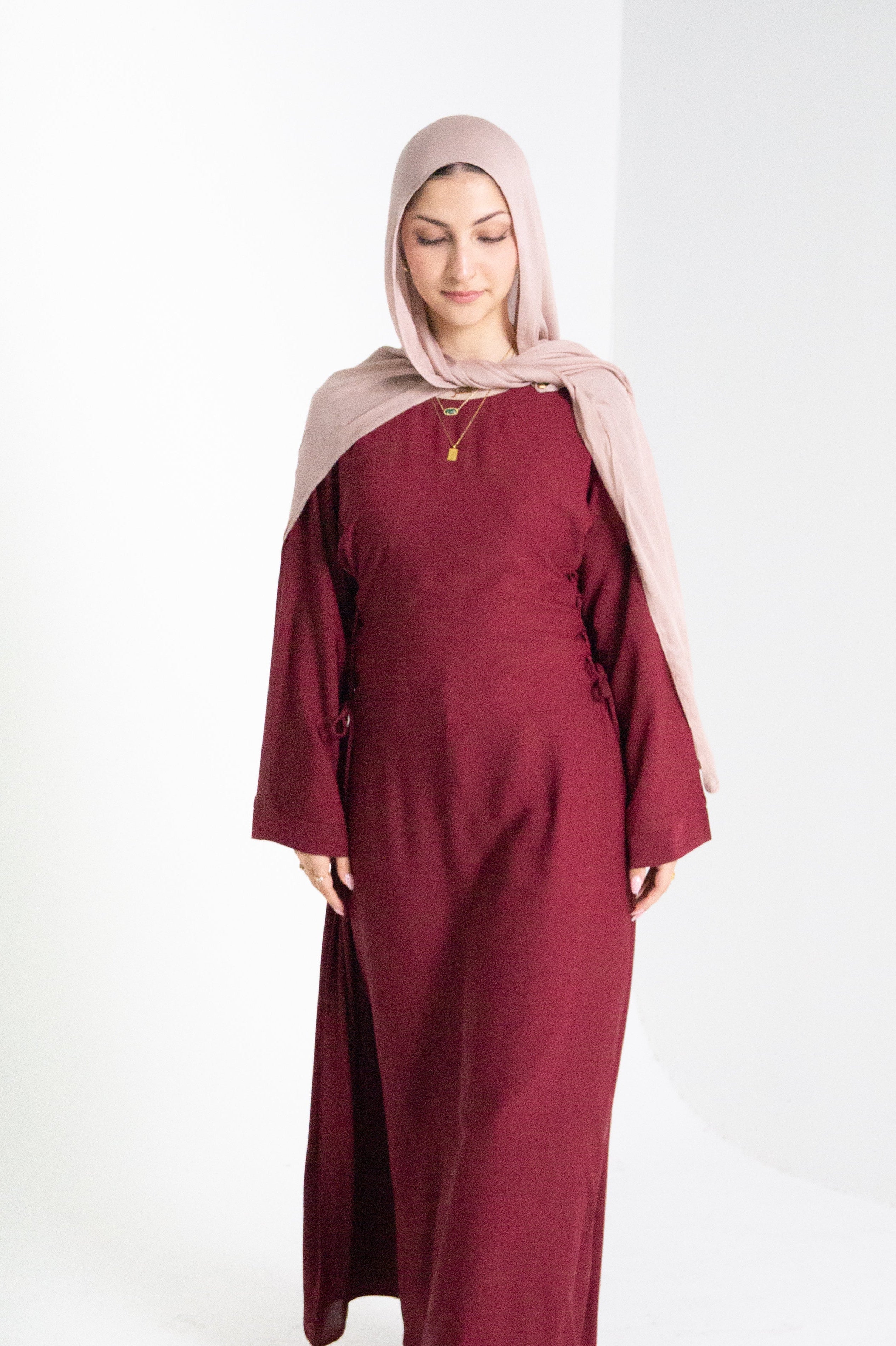 Crimson Lace Abaya